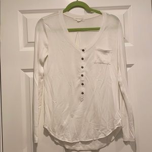 Treasure and bond long sleeve white comfy shirt